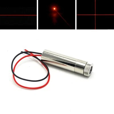JOLOOYO 650nm 10mW Focusable Dot/Line/Cross Red Laser Diode Module 12x35mm