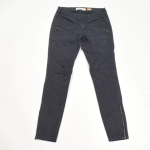Pilcro & the Letterpress Jeans 25 Gray Low-Rise Stretch Moto Zipper Skinnies - Picture 1 of 4