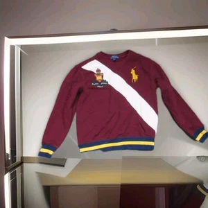 Ralph Lauren Sweatshirt Kids  Red  Big Logo Pullover Size Large 14/16 - Picture 1 of 4