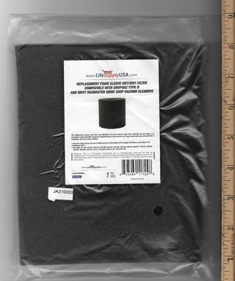 Shop-Vac Manga Grande de Espuma, Tipo R, Item # ER228 (novo na bolsa aberta) - Imagem 1 de 2