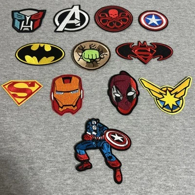Marvel/DC Superheroes Villains Characters Iron-On Lot Of 12 Embroidered Patches - Image 1 of 4