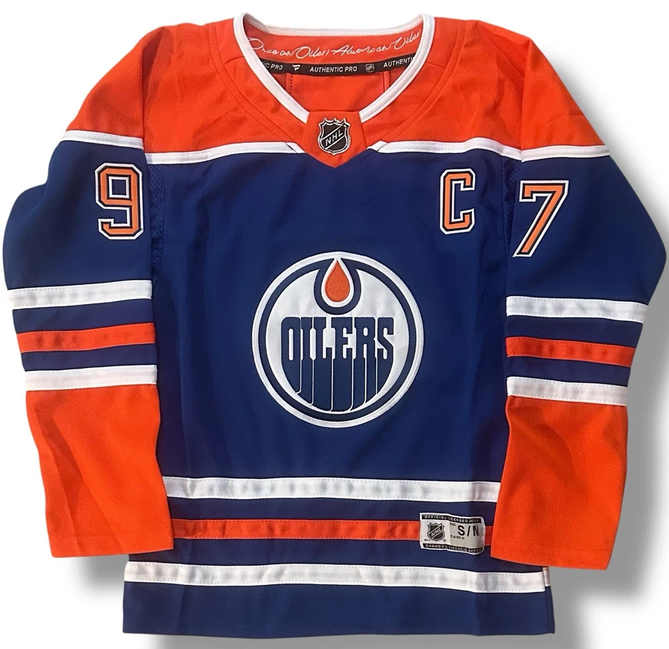 Youth Connor McDavid Edmonton Oilers Blue Fanatics Jersey (Fully Stitched) - Image 1 of 4