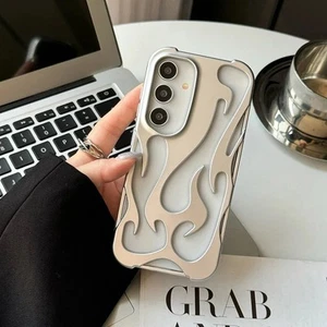 3D Flame Hollow Out Matte Case for Samsung Galaxy S23 S24 S25 Plus Ultra 5G * - Picture 1 of 9
