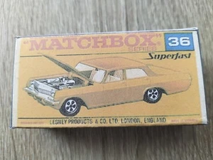 Matchbox Superfast No 36 Opel Diplomat - Replica/ copy Box Only - Picture 1 of 3