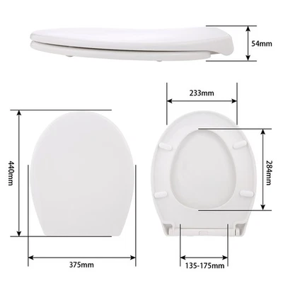 MARKENLOS WC Sitz Toilettensitz Toilettendeckel Klodeckel mit Absenkautomatik Klobrille DE