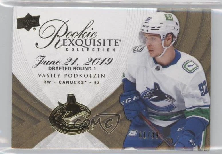 2021-22 Upper Deck Black Diamond Gold /99 Vasily Podkolzin #07R-VP RC - Image 1 of 2
