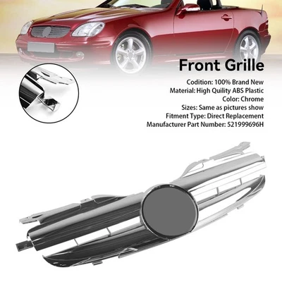 Front Bumper Grille Fit Mercedes Benz SLK-Class R170 SLK200 SLK230 SLK320 Foto 1 de 4