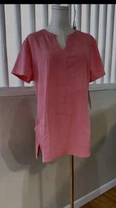 Grey’s Anatomy by Barco Pink Scrub Top Pockets Short Sleeve Size L - Picture 1 of 4