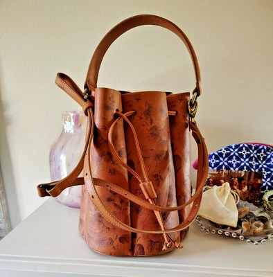 Кожаная сумка через плечо Sundance с ручкой ведро цвет осенней розы - Изображение 1 из 4