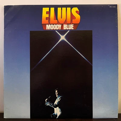 ELVIS PRESLEY - Moody Blue (Blue Vinyl) - 12" Vinyl Record LP - EX - Image 1 of 3