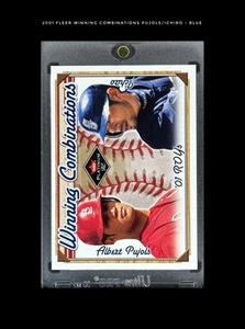 2001 ALBERT PUJOLS FLEER PLATINUM ICHIRO ROOKIE RC WINNING COMBINATIONS - Blue - Picture 1 of 2