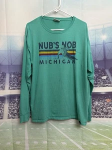 Nubs Nob Harbor Springs Ski Resort Michigan Rainbow T-Shirt L Spots Norman Nubby - Bild 1 von 9