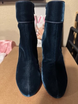 Botines Christian Louboutin Moulamax 85 Terciopelo GG Talla 5 Verde azulado, Usados Foto 1 de 4