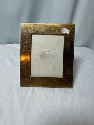 Marco de fotos de registro de nacimiento de latón vintage juguetes grabables osos decoración de bebé ☼ Foto 1 de 4