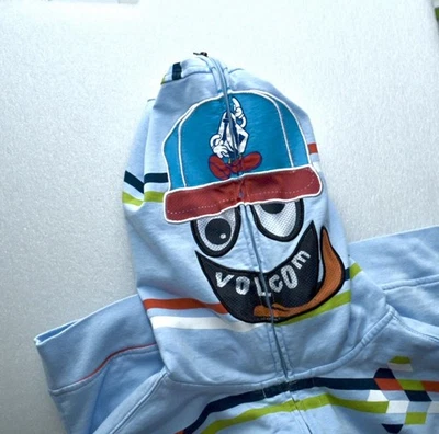 Volcom Big Boys Media Parte Superior Sobre Cremallera Polar Juvenil Cubierta Cara Completa Azul Naranja XL Foto 1 de 4