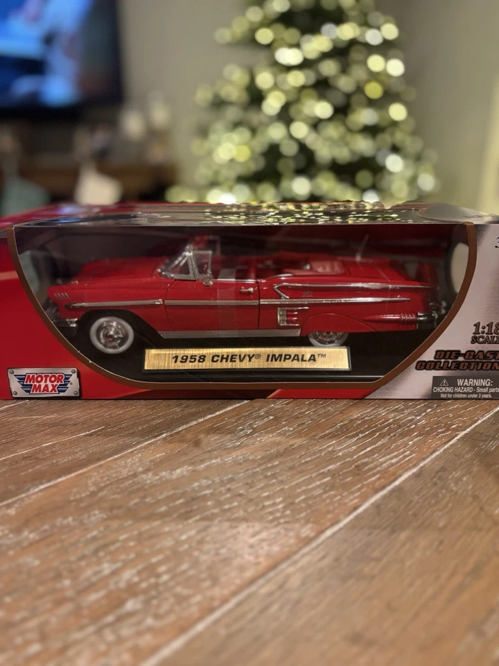 Motor Max 1958 Chevy Impala Convertible | Red 1:18 | Free Shipping!! - Image 1 of 1