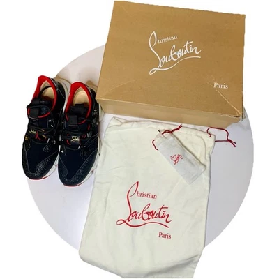 Christian Louboutin Mujer’s 36 Rojo Corredor Donna Plano GL Zapatilla Con Caja y Bolso Foto 1 de 4