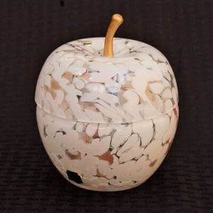 Cenedese & Co. Venetian Murano Glass Apple shape Trinket box ED78 Made in Italy - Zdjęcie 1 z 10