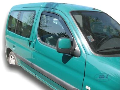 Wind Deflectors Fits Citroen Berlingo Mk1 1994-2002 2-Pcs Set Tinted Heko - Image 1 of 4
