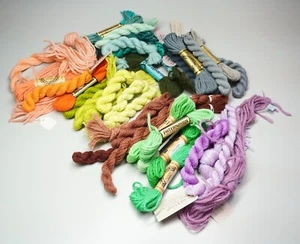 41 Skeins Lot Wool & Silk Needlepoint Crewel Yarn Multi Colors - Picture 1 of 9