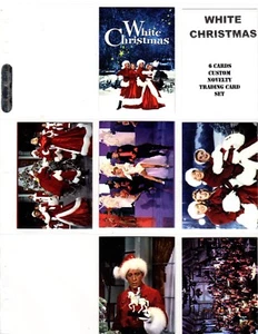 WHITE CHRISTMAS    CUSTOM  NOVELTY TRADING CARD 6 CARDS   SET - Picture 1 of 2