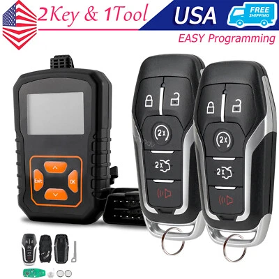 2 llaveros inteligentes + kit de programa para Ford Edge Explorer Mustang Fusion Lincoln 2016 Foto 1 de 4