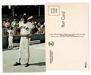 1975 George Hendrick Batting Cleveland Indians Team Issued Postcard - Picture 1 of 1