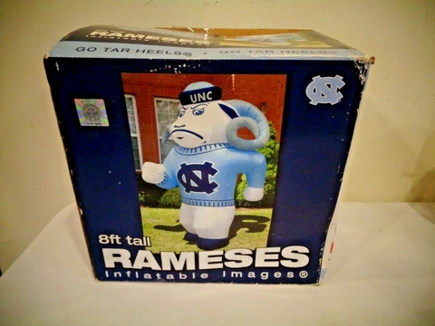 NCAA LICENSED NORTH CAROLINA TAR HEELS COLLEGE 8FT INFLATABLE RAMESES MASCOT Cover