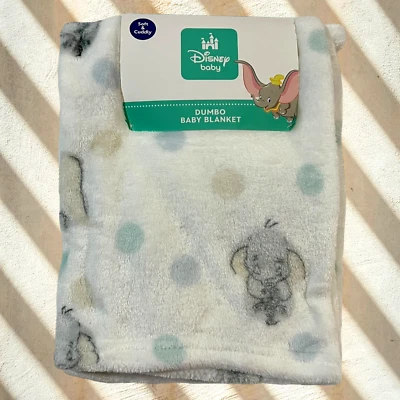 NUEVO Disney Baby Dumbo el Elefante Volador Lunares Peluche Bebé Manta Niño Pequeño Gris Foto 1 de 4