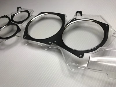 MAZDA RX7 FD OEM CUADRO DE INSTRUMENTOS GENUINO CROMO CALIBRE ANILLO LENTE CUBIERTA 99 ESPECIFICACIONES Foto 1 de 4