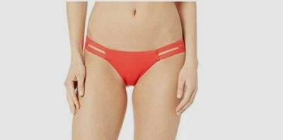 $86 Vitamina A Mujer Rojo Sólido Neutra Hipster Bañador Parte Inferior 10/L Foto 1 de 2