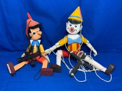 Marionetas bailarinas de madera de pinocho vintage de los años 60 y 50 - envío gratuito Foto 1 de 4