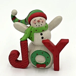 2014 Deb Strain Joy Schneemann Harz Figur 5" hoch Weihnachten Urlaub Dekor - Bild 1 von 3