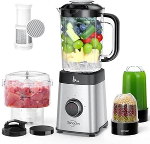 Blenders Food Processor Combo for Kitchen 5 in 1 Blender Shakes and Smoothies - Picture 1 of 9