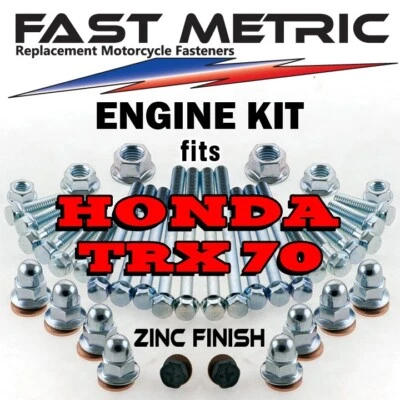 1986-1987 Honda TRX 70 Engine Rebuild Bolt Kit | FACTORY style ZINC Fasteners Foto 1 de 4