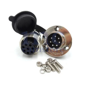 GX20 8 Pin Aviation Bulkhead Plug Socket,Industrial Power Connector - Picture 1 of 6