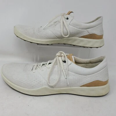 Ecco 女式高尔夫鞋 S Lite Yak 皮革 Off 白色 8 码 Lce up 运动鞋 — 第 1/4 张图片