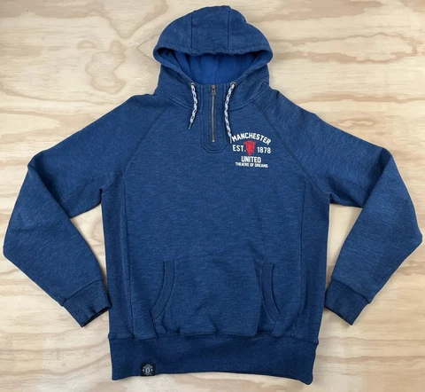 Manchester United Hoodie Medium 1/4 Zip Pullover Theatre of Dreams Cover