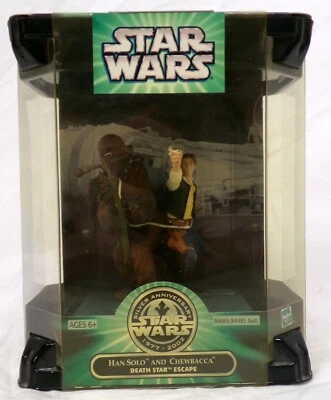 Hasbro Star Wars Plata Aniversario Estrella de la Muerte Escape Han & Chewbacca Set Nuevo Foto 1 de 4