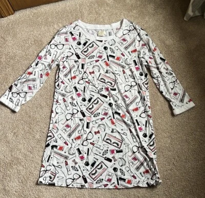 Camisa para dormir Kate Spade Intimates con estampado cosmético talla grande Foto 1 de 4