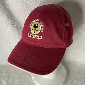 Vintage Lucky Dad Hat Langdon Farms Golf Club Cap IVORY 1360C Adjustable - Picture 1 of 9