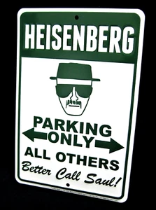 HEISENBERG Parking -*US MADE* Embossed Sign - Man Cave Garage Bar Pub Wall Decor - Picture 1 of 11