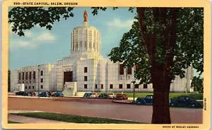 Cartolina The New State Capitol Building, Salem, Oregon c1940 - Foto 1 di 2