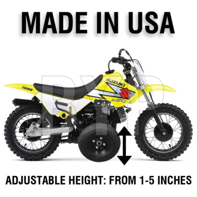 Ruedas de entrenamiento para moto de cross juvenil Suzuki JR50 altura ajustable JR 50 - Hechas en EE. UU. Foto 1 de 4
