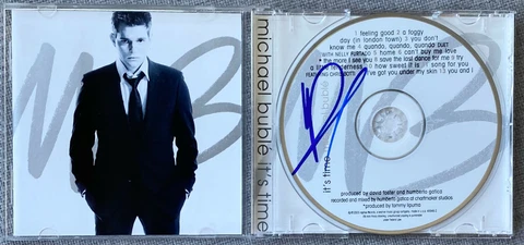 Michael Buble Signed In-Person It's Time CD - Authentic Cover