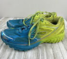 Brooks Ghost 7 Running Shoes  Low Top Blue Neon Yellow Women 9