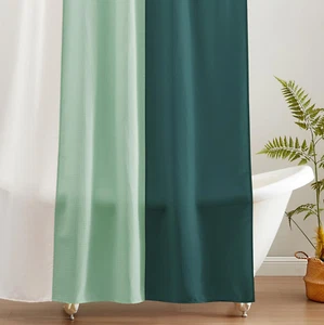 Colorful Waffle Weave Shower Curtain with Rustproof Metal Grommet Holes for Bath - Picture 1 of 7