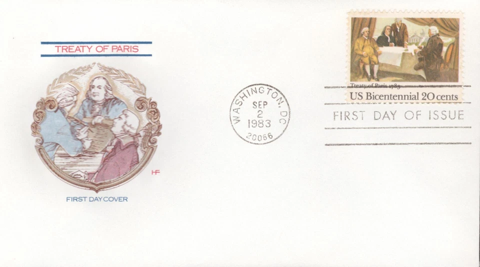 1983 FDC - Scott# 2052 - Treaty of Paris - Farnam Cachet - Image 1 of 1