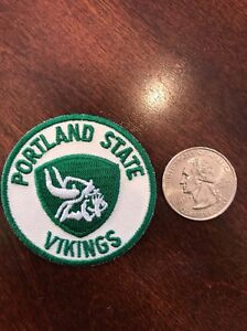 Portland State Vikings Embroidered Iron On Patch 2" X 2" Nice