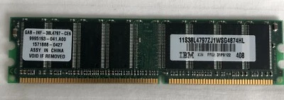 Original IBM SDRAM UDIMM DDR1 333Mhz CL2.5 PC2700U 512MB - IBM FRU 31P9122 Foto 1 de 3